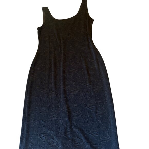 Alex Evenings Textured Black Sleeveless Sheath Dress Womens Size 10 - Picture 1 of 6